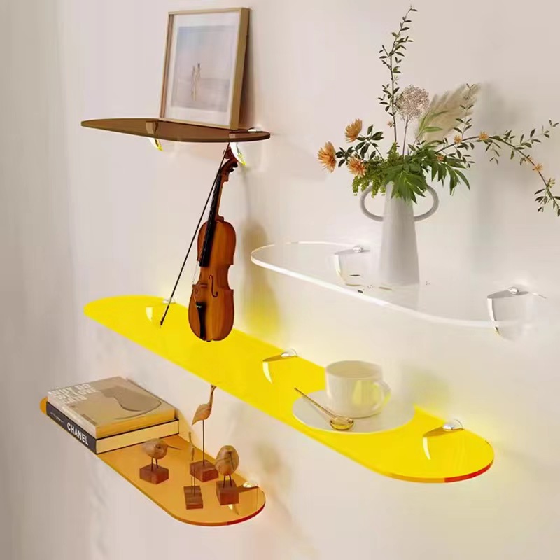 Home Bathroom Shelf - Prateleira acrílica perfurada para sala de