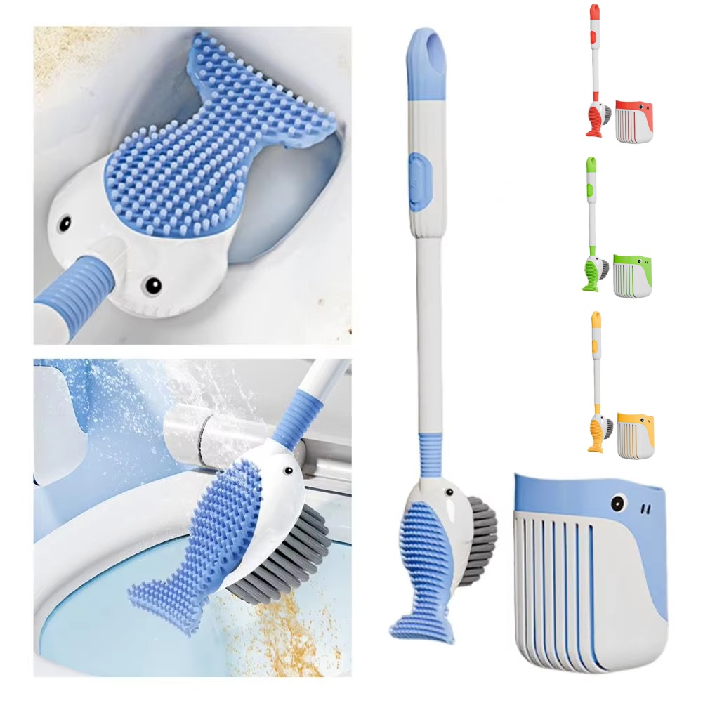 Toilet Brush Holder - Esguicho baleia escova de toalete escova