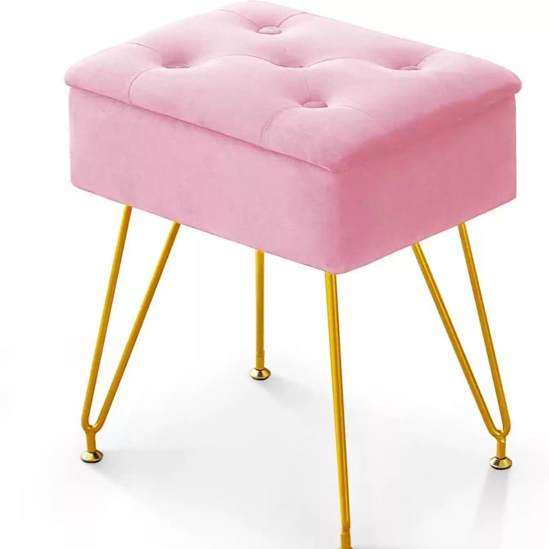 Home Living Bathroom Vanity - Puff Moderno de Luxo com Armazenamento,