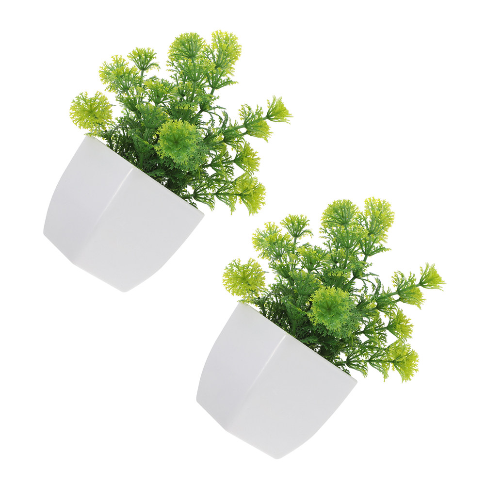 Home Bathroom Shelf - 2 Peças de Plantas Artificiais Pequenas