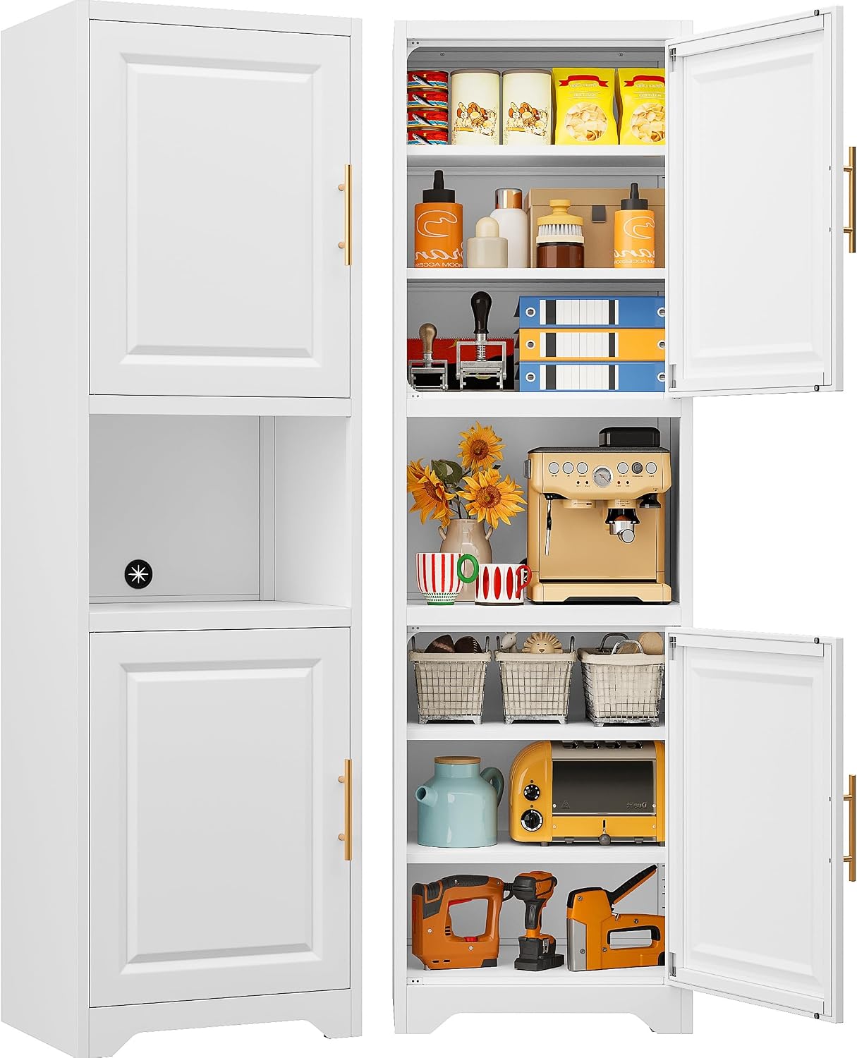 Home Bathroom Shelf - Armário de Armazenamento Estreito de 67