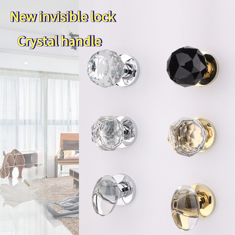 Home Hardware Bathroom Accessories - Fechadura esférica de vidro cristal, fechaduras