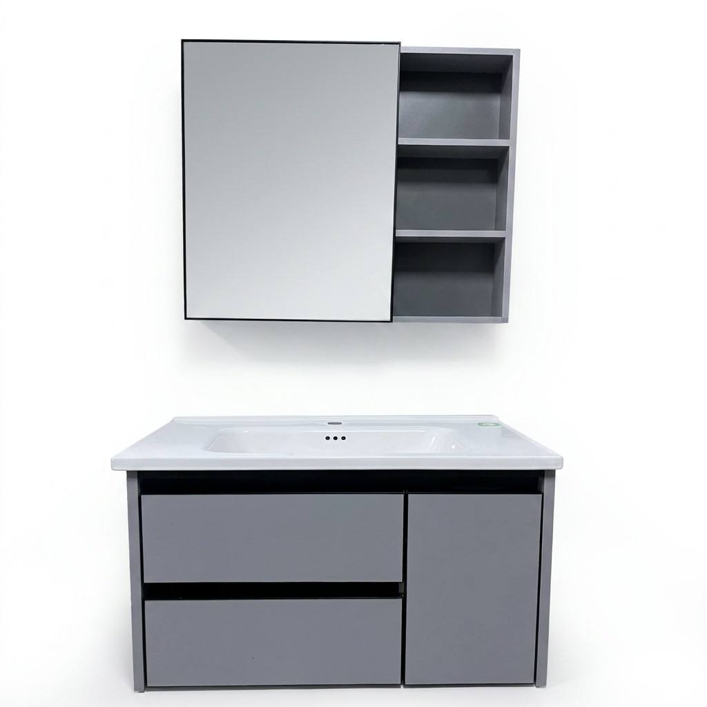 Home Living Bathroom Vanity - Armário de Banheiro Moderno Ecológico Montado
