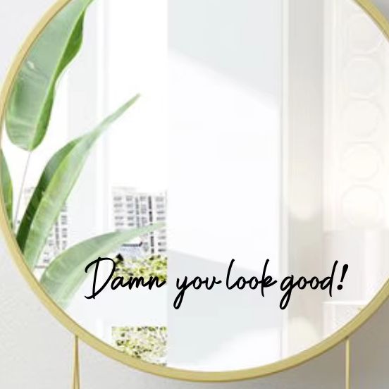 Home Goods Bathroom Mirrors - Adesivo Decorativo Espelhado 'You Look Good'