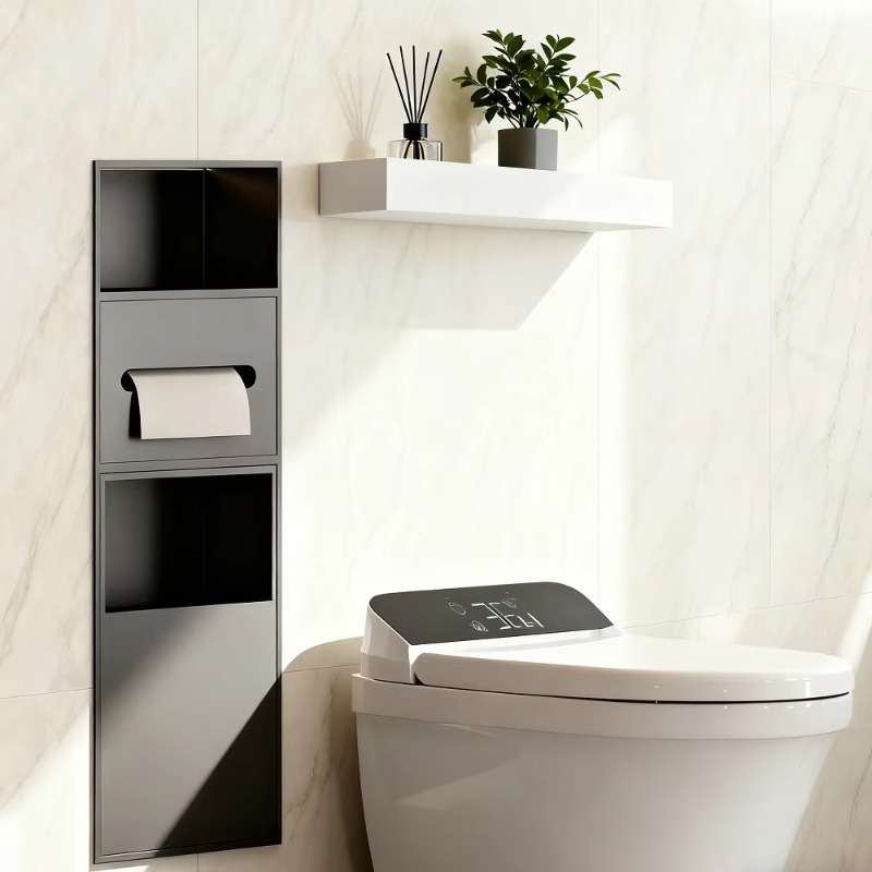 Nicho multifuncional de aço in - Home Bathroom Towel Dispenser avaliação e preço