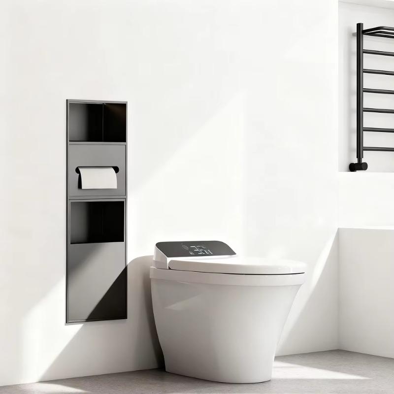 Nicho multifuncional de aço in - Home Bathroom Towel Dispenser avaliação e preço