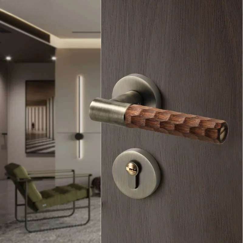 Maçaneta da porta de madeira z - Home Hardware Bathroom Accessories avaliação e preço