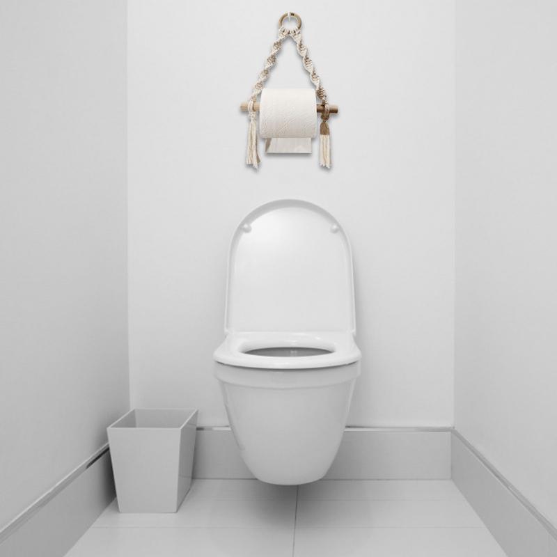 Mão tecido de madeira suporte  - Home Bathroom Towel Dispenser avaliação e preço