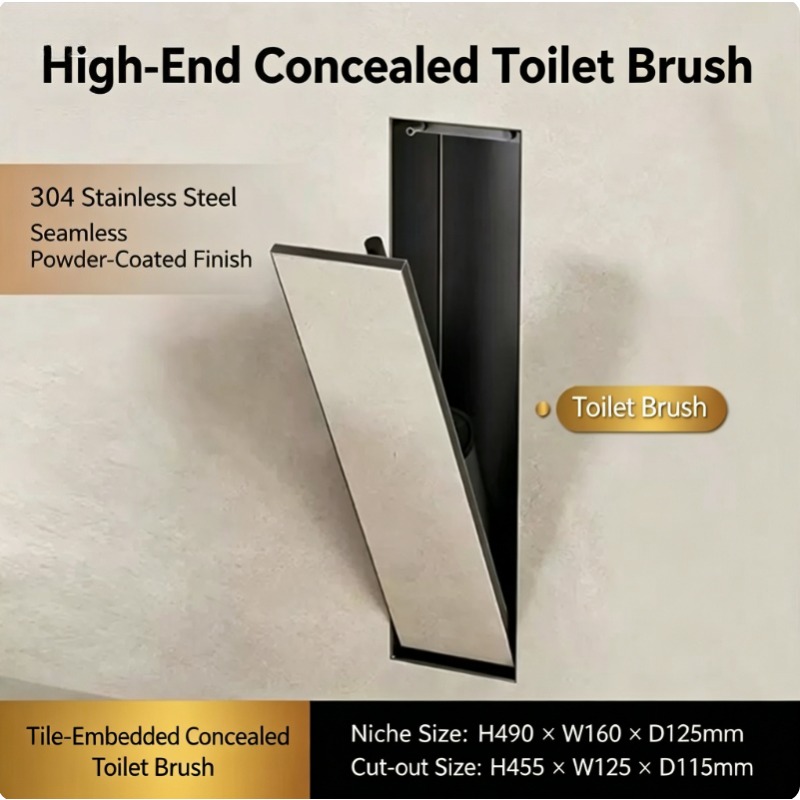 Suporte oculto para escova de  - Toilet Brush Holder avaliação e preço
