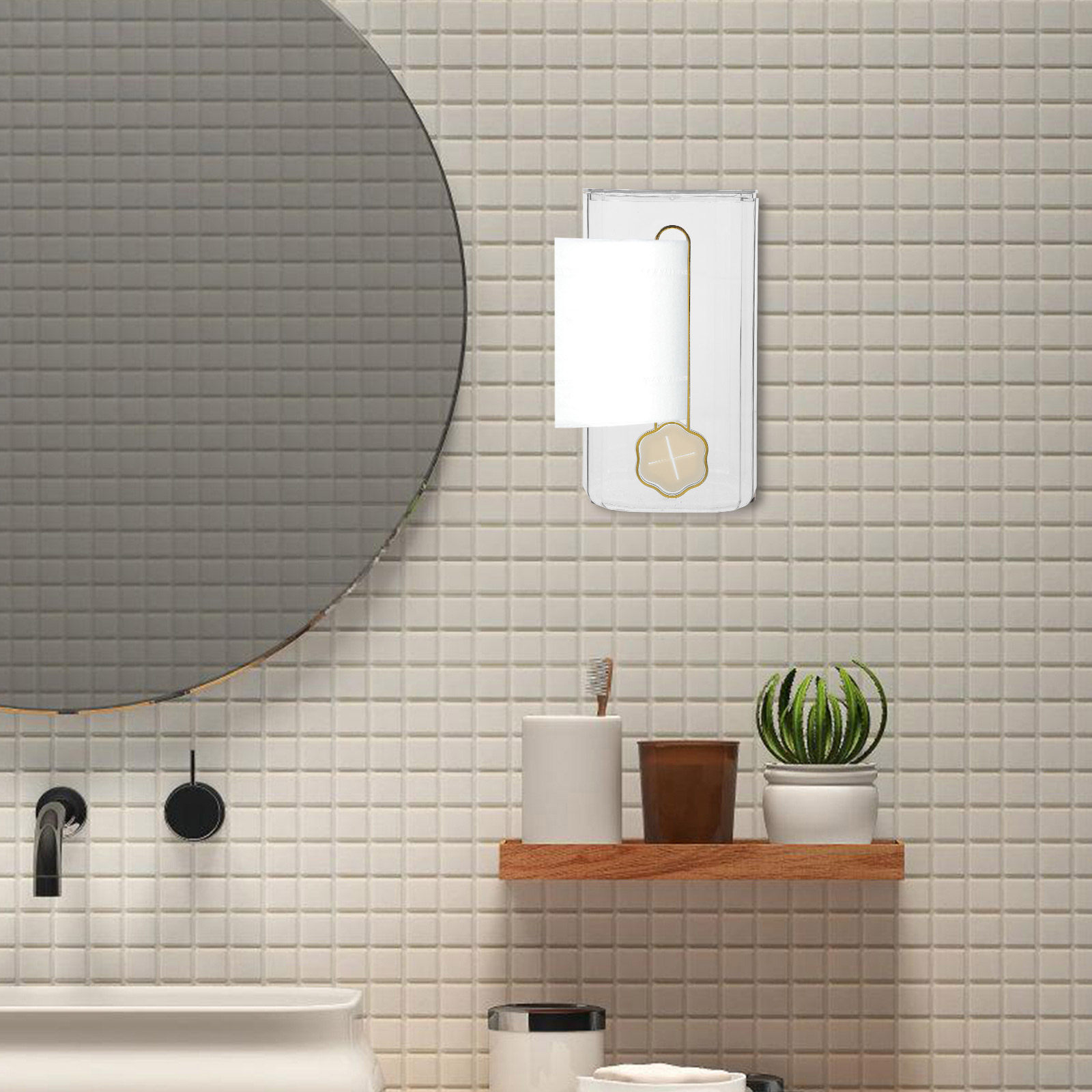 Suporte de Parede para Caixa d - Home Bathroom Towel Dispenser avaliação e preço