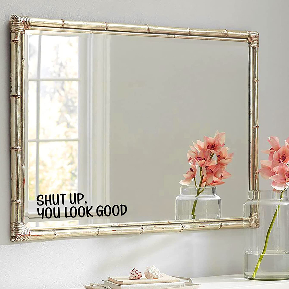 Adesivo Espelhado com Citação  - Home Goods Bathroom Mirrors avaliação e preço