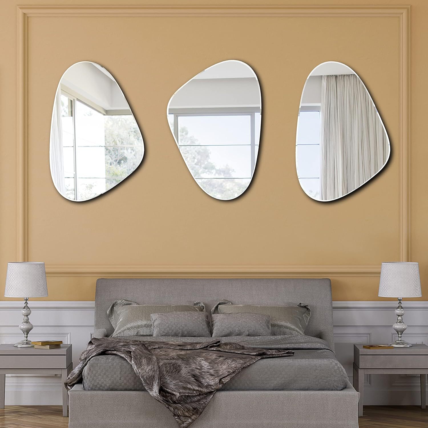 Espelho de Parede Irregular pa - Home Goods Bathroom Mirrors avaliação e preço