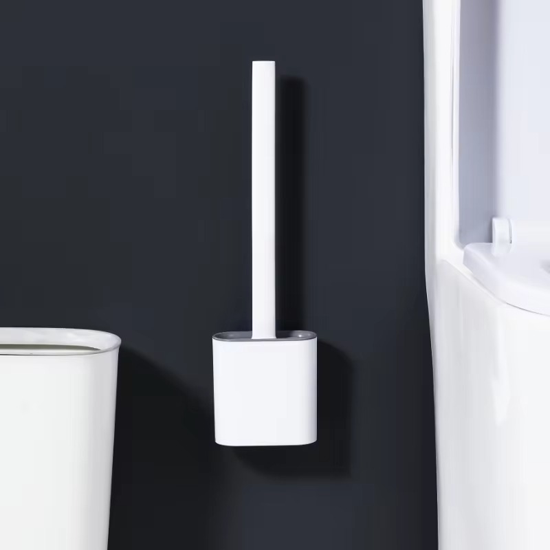 1pc preto fixado na parede esc - Toilet Brush Holder avaliação e preço